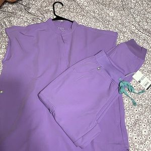 Purple Lilac Figs Scrubs